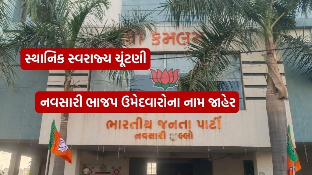 નવસારી મહાનગરપાલિકાની ચૂંટણી માટે ભાજપ ઉમેદવારોના નામ જાહેર, જાણીતા નેતાઓની બાદબાકી, જુઓ List